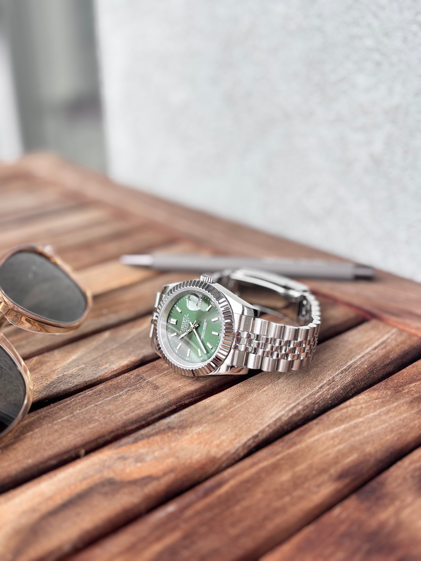 Sieko Datejust Green Dial MOD