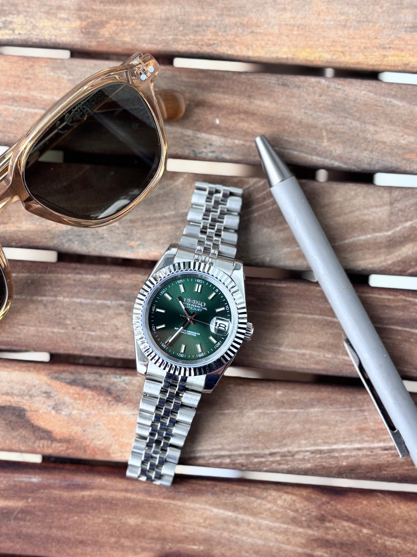 Sieko Datejust Green Dial MOD