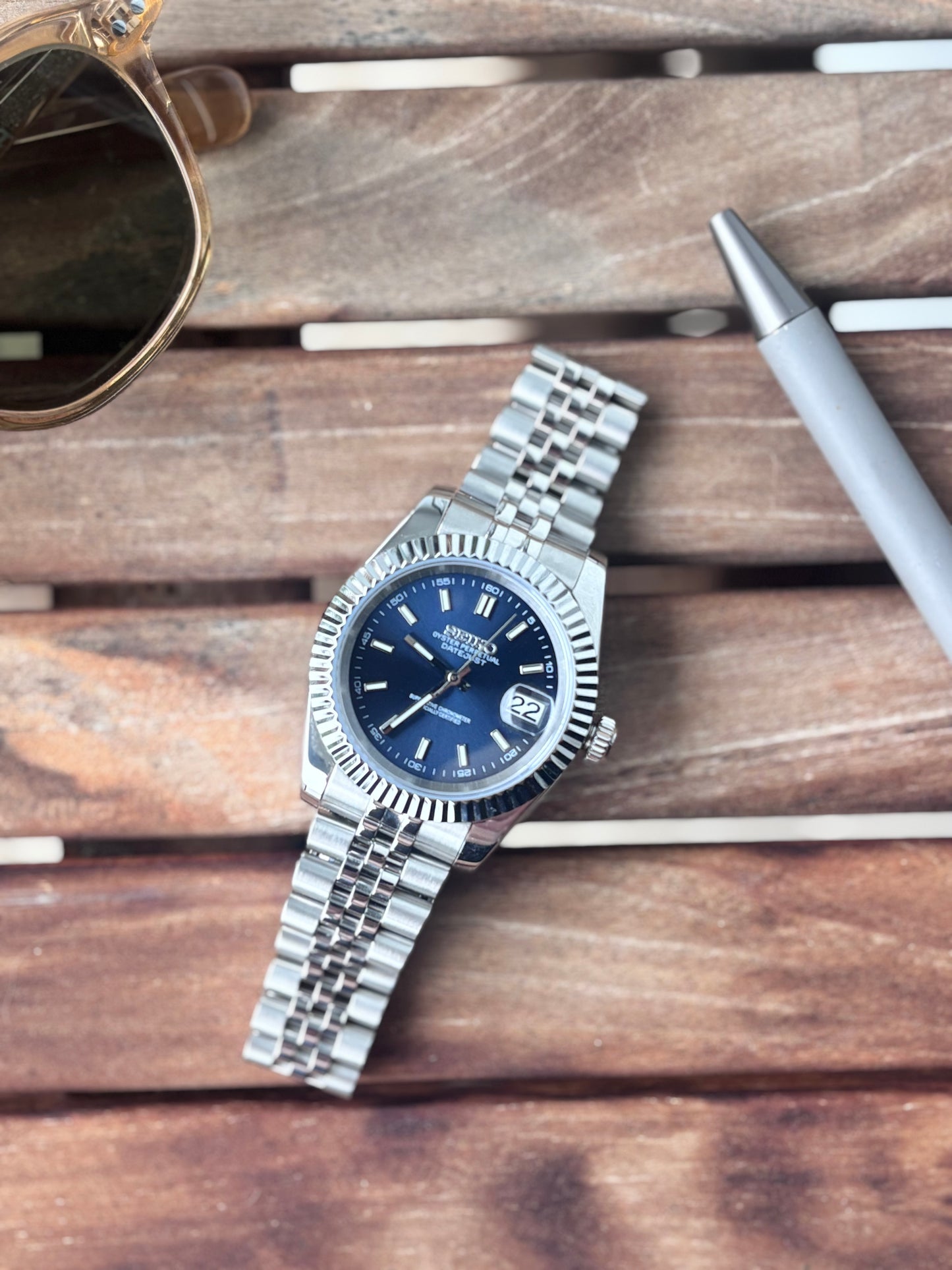 Seiko Datejust Mod Blue dial