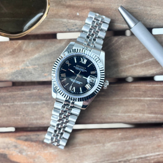 Seiko Datejust Roman Black